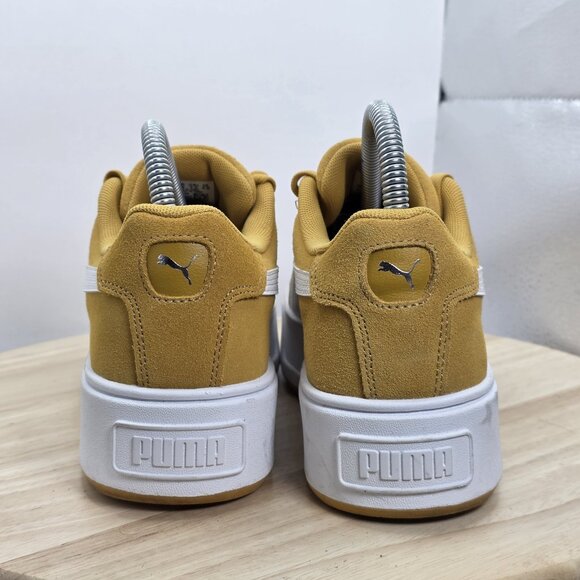 Womens Size 7.5 - PUMA SUEDE MAYU‎ Platform Sneakers Yellow/White - Picture 6 of 9